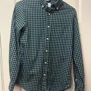 Class Club Dark Green Plaid Button Down Shirt